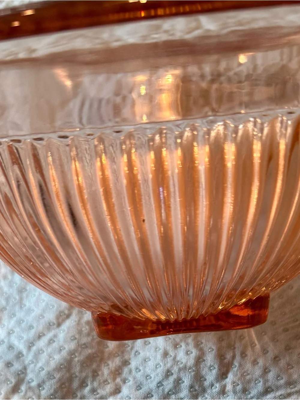 Vintage Hazel-Atlas Pink Depression Glass 9.75